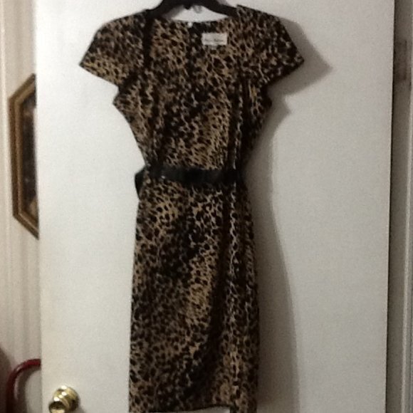 Olivia Mathews Animal Print Mini dress, 4P, WDress1 - Picture 1 of 4